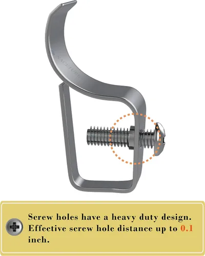 Miniatura 6 de Ganchos laterales de vinilo (paquete de 12) – Tornillos resistentes sin agujeros, colgador de acero inoxidable para montar cámara de seguridad