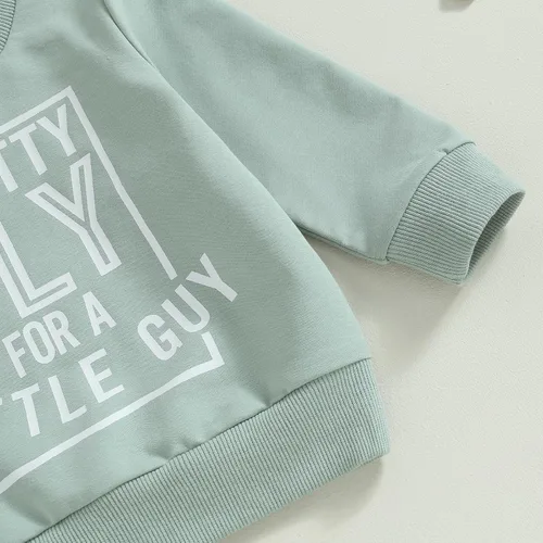 Miniatura 5 de Ropa para niño pequeño, bonita mosca para un chico, sudadera de manga larga, pantalones deportivos, lindo conjunto de 2 piezas, 0-3T