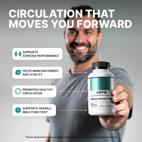 Miniatura 4 de Nature's Pure Blend Suplementos de óxido nítrico para hombres – L-arginina L-citrulina – Apoyo al corazón y flujo de circulación – 1500MG L arginina