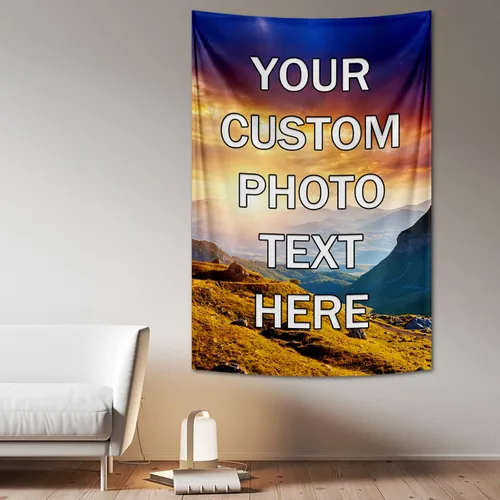 Miniatura 16 de Tapiz personalizado para cargar imágenes con fotos y textos, tapiz personalizado para colgar en la pared, manta de telón de fondo para decoración