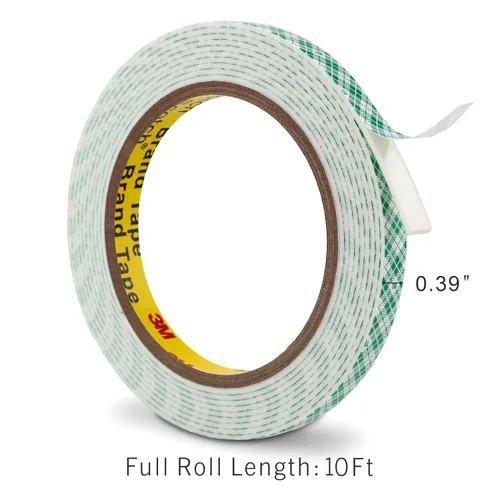Miniatura 3 de Cinta de espuma de doble cara 0.39" x 10 pies Fabricada con cinta de espuma 3M de pelar y pegar Cinta de montaje Cinta de doble capa de uretano