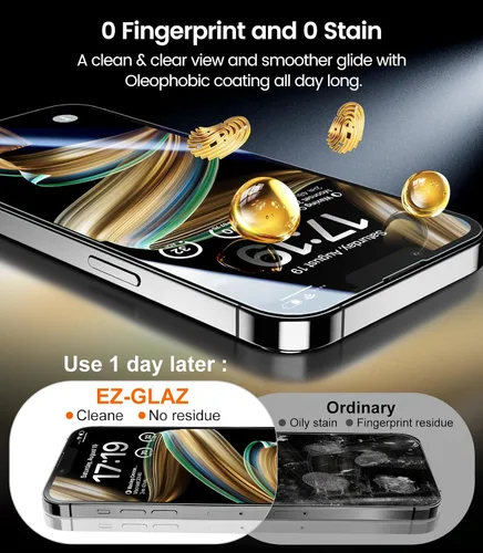 Miniatura 7 de EZ-GLAZ - Paquete de 4 protectores de pantalla de privacidad para iPhone 14 Plus/iPhone 13 Pro Max [6.7"], dureza 9H+, grado militar a prueba