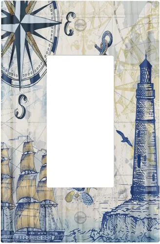 Miniatura 116 de Divertidas Cubiertas de Interruptor de Luz de Tiburón Azul del Océano Mujer Nadando 1 Gang Placa de Pared de Palanca Individual Cubierta Decorativa