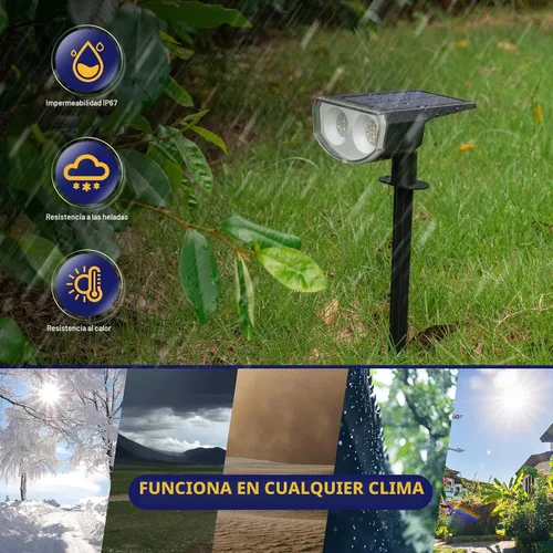 Miniatura 5 de Kyosho - Focos solares de color para exteriores, 9 modos de iluminación, luces de Halloween y Navidad, 38 LEDs, cambio de color, impermeables, RGBW