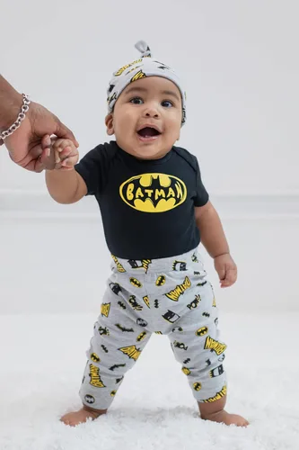 Miniatura 2 de DC Comics Conjunto de traje de 3 piezas para bebé de Batman body de peluche