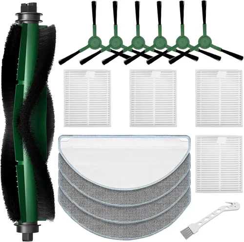 Miniatura 8 de Juego de 2 piezas de repuesto de cepillos de rodillo para Roomba Q0120 Y0140 Q0520 Q011 Y0110 robot aspirador, cepillo de goma multisuperficie
