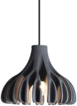 Miniatura 8 de Lámpara colgante Lámpara colgante Moderna en forma de granero Coral Macaron Resina 1 Luz E26 Colgante de techo para café Comedor Sala de estar Negro