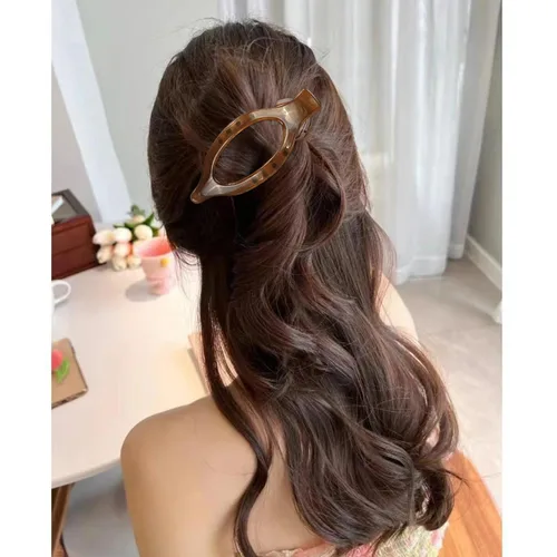 Miniatura 4 de ATODEN Pinzas planas para el cabello, 3 piezas, French Concord - Pinzas de mandíbula neutras grandes para cabello fino/grueso, blanco, marrón, negro