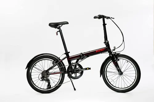 Miniatura 6 de ZiZZO Bicicleta plegable de 20 pulgadas, marco de aluminio ligero Shimano genuino, 7 velocidades, 26 libras Ligero, 26 libras, Shimano genuino