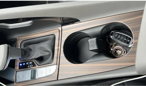Miniatura 2 de ruihe Perilla de palanca de cambios de automóvil, panel de consola, cubierta de marco compatible con Hyundai Elantra 2021 2022 2023 2024 versión
