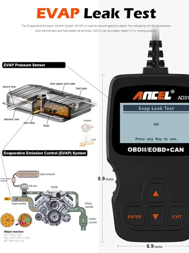 Miniatura 5 de ANCEL AD310 Escáner universal clásico mejorado OBD II, Lector de códigos de errores para motor de auto, Herramienta de escaneo de diagnósticos CAN