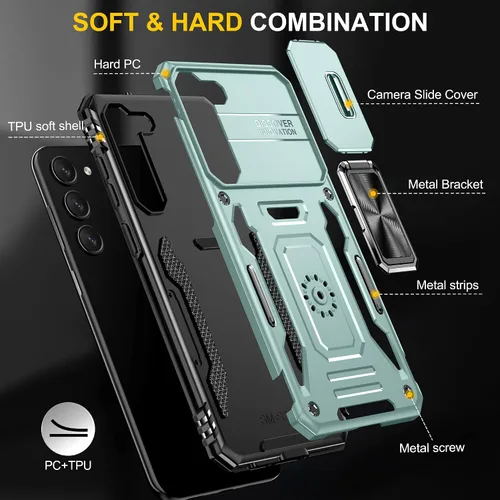 Miniatura 7 de ANGELAS - Funda a prueba de golpes para Samsung Galaxy S23 Plus, parachoques de silicona TPU con protección anticaídas, cubierta deslizante