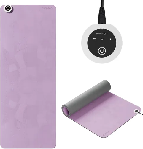 Miniatura 7 de Esterilla de yoga de calefacción con sistema de calentamiento rápido, tapete antideslizante extra grande de 72 x 27 pulgadas, material de doble capa