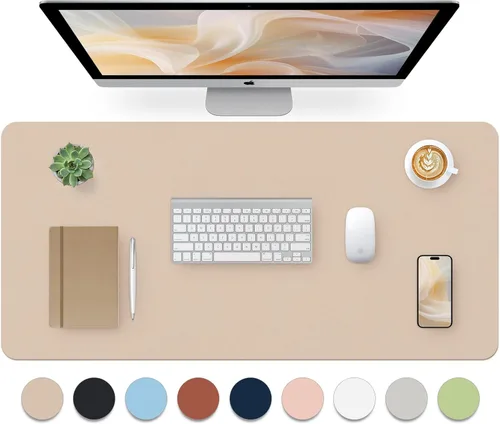 Miniatura 68 de Bloss Almohadilla de escritorio de cuero y reposamuñecas para teclado, alfombrilla grande para mouse + almohadilla para teclado + soporte de muñeca