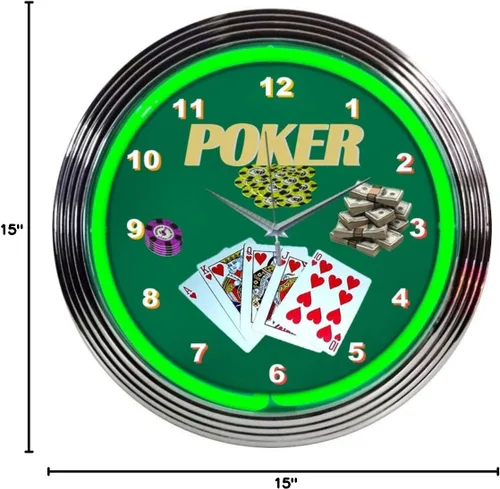 Miniatura 2 de Neonetics Reloj de pared de neón para bar y sala de juegos, 15 pulgadas
