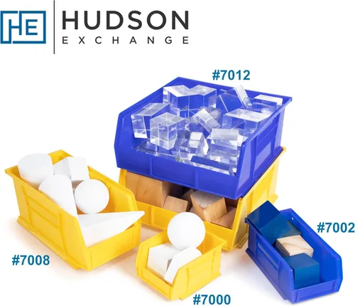 Miniatura 3 de Hudson Exchange - Contenedores apilables de plástico de 11 x 11 x 5 pulgadas y contenedores para colgar (color amarillo, 1 unidad)