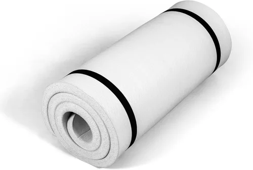 Tone Fitness Esterilla de yoga de 1 pulgada de grosor | Alfombrilla de ejercicio antideslizante de alta densidad con correa de transporte para yoga,