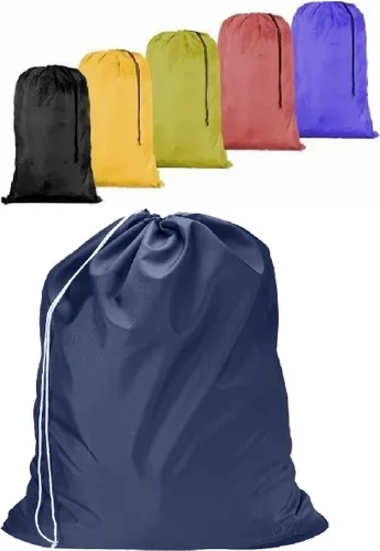 Timoms - Bolsa de lavandería de nailon con cierre de cordón de cierre de cremallera en varios colores y diseños de más de 28.0 x 35.8 in (3)
