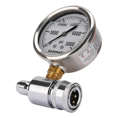 Miniatura 7 de Kit de manómetro para lavadora a presión de 2-1/2", conexión rápida de 3/8 pulgadas, lavadora a presión de 5000 psi, relleno de líquido