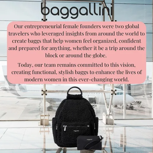 Miniatura 30 de Baggallini Mochila todo el día para mujer con pulsera de teléfono RFID, Negro, talla única