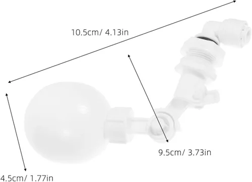 Miniatura 4 de 2pcs Automatic Water Level Control Valve 1/4 Inch Quick Connect White Mini Plastic Float Ball For Tanks Dispensers Auto