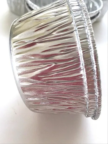 Miniatura 3 de 100 tazas de papel de aluminio para magdalenas para magdalenas de 4 onzas con tapas desechables