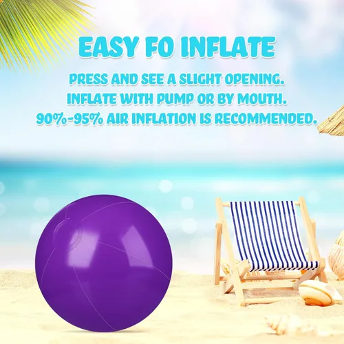Miniatura 4 de Raiten 12 bolas de playa inflables de playa, bola inflable grande flotante para piscina, recuerdos de fiesta al aire libre, suministros de fiesta