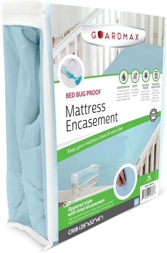 Miniatura 61 de Guardmax Funda de colchón de punto con cremallera, tamaño Queen, impermeable y a prueba de chinches, ropa de cama cómoda, suave y silenciosa con 2
