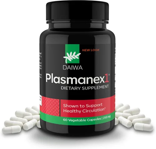 Daiwa Plasmanex1 - Suplemento de circulación con enzima natto fermentada (BFPB) para el flujo sanguíneo y el bienestar vascular, fabricado en EE.