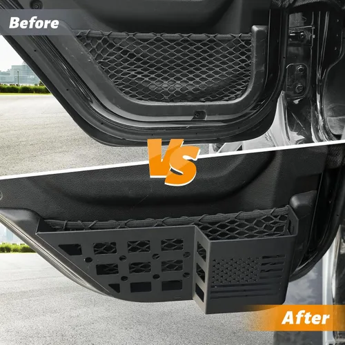 Miniatura 5 de MAIKER Caja de Almacenamiento de Metal para Puerta Trasera Compatible con Jeep Wrangler JL JLU 4XE 2018-2025 y Gladiator JT 2020-2025, Caja