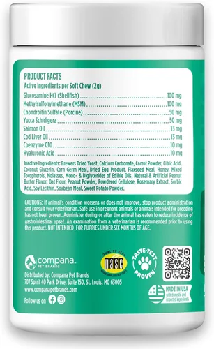 Miniatura 11 de Doggie Dailies Glucosamina para perros – 225 masticables – Suplemento avanzado para las articulaciones para perros con condroitina, MSM, ácido