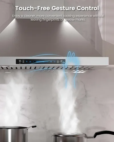 Miniatura 3 de JOCO Campana extractora de montaje en pared de 30 pulgadas, campana de ventilación de chimenea de cocina de acero inoxidable de 900 CFM, convertible