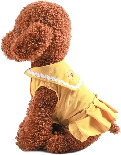 Miniatura 3 de Ropa para perros pequeños, vestidos de perro para niña, lindo vestido de princesa con lazo, ropa para mascotas, vacaciones, invierno, trajes