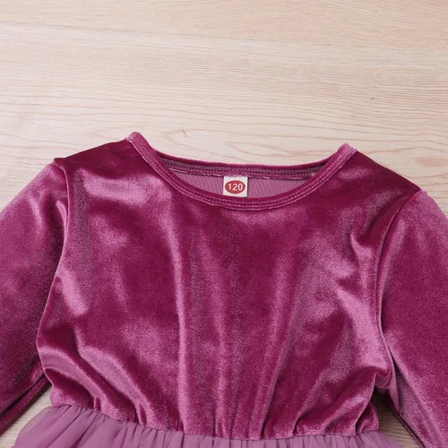 Miniatura 95 de IDOPIP Vestido tutú de terciopelo para niñas pequeñas, vestido de manga larga para princesa, Navidad, cumpleaños, fiesta, boda, vestidos de otoño e