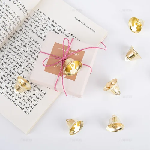 Miniatura 4 de AUEAR, Paquete de 120 mini cascabeles dorados de la Libertad de 1.024 in, adornos decorativos para árbol de Navidad para fiestas, decoración