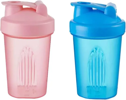Cekaso Batidora de botellas para batir y antes del trabajo, la mejor taza agitadora (sin BPA) con tapa de bucle clásico y bola batidora, botella de