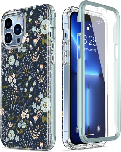 Miniatura 48 de Esdot Funda protectora para iPhone 13 Mini con protector de pantalla integrado, protección de grado militar con diseños de moda para mujeres