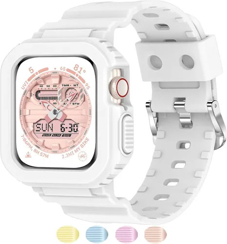 Miniatura 35 de XYF Compatible con correas cristalinas para Apple Watch de 1.929 in, 1.811 in, 1.772 in, 1.732 in, 1.654 in, 1.614 in, 1.575 in, 1.496 in, funda