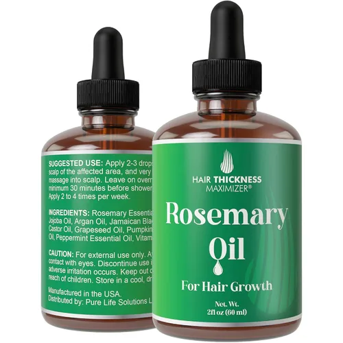 Miniatura 7 de Aceite de romero para el crecimiento del cabello para mujeres, hombres. Fortalece e hidrata el adelgazamiento, el cabello seco para un cuero