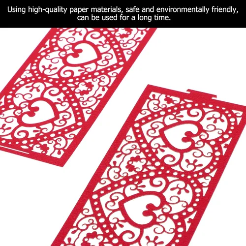 Miniatura 4 de Uonlytech 50 unidades de portavelas de papel rojo, envolturas votivas para velas votivas, pantallas huecas para batería LED, velas de candelita