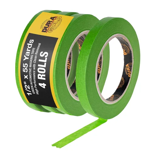Miniatura 14 de Dura-Gold Cinta adhesiva verde automotriz de 1 pulgada (0.945 in x 55 yardas), 3 rollos – Premium alto rendimiento, resistente al calor – Pintura