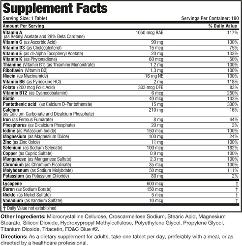 Miniatura 8 de Bronson ONE Daily Multivitamínico Completo para Hombres Multimineral Una Vez al Día Multi para Hombres Activos, 180 Tabletas