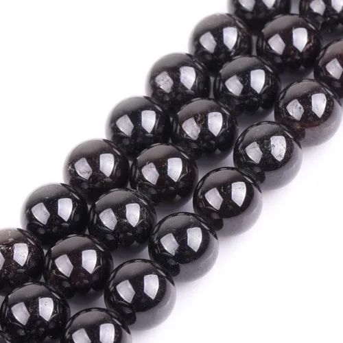 Miniatura 58 de GEM-Inside Cuentas sueltas de amatista natural de 14 mm, gemas de cristal redondo, piedra de energía para hacer joyas, 15 pulgadas Amatista oscura