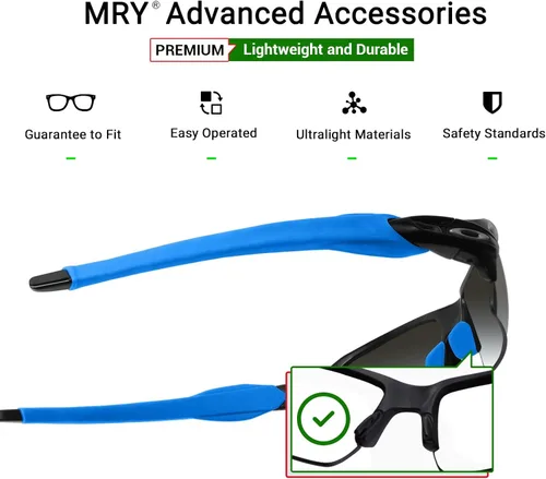 Miniatura 3 de Mryok Kits de boquillas de repuesto para Oakley Flak 2.0 OO9295 / 2.0 XL OO9188 - Opciones Azul cielo
