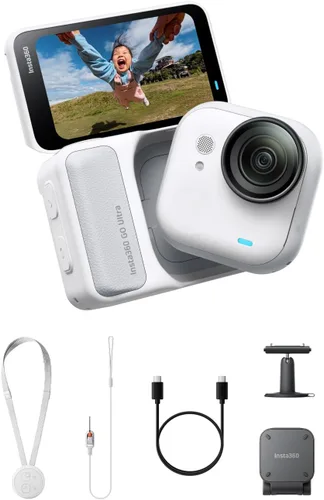 Miniatura 11 de Insta360 GO Ultra - Cámara de vlogging 4K pequeña, manos libres, cámara POV, sensor de 1/1.28 pulgadas, peso de 1.87 oz, FOV de 156°, duración