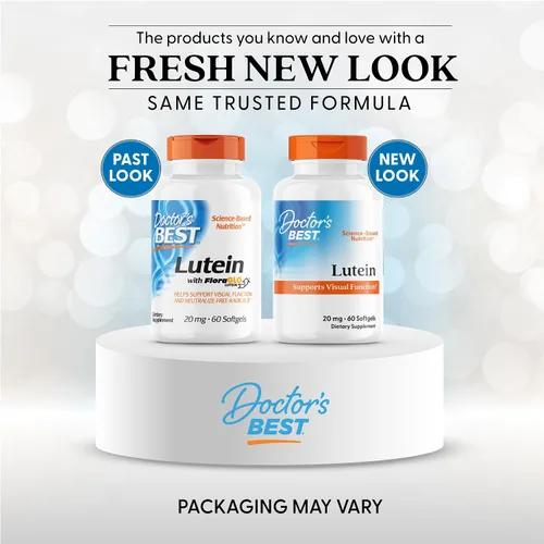 Miniatura 2 de Doctor's Best Suplemento de luteína de 20 mg con zeaxantina de 1 mg - Luteína para los ojos, vitaminas para la salud ocular para hombres y mujeres