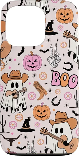 Miniatura 10 de Spooky Ghost Cowboy Cute Halloween Boo Western Retro Pastel Case for iPhone 17