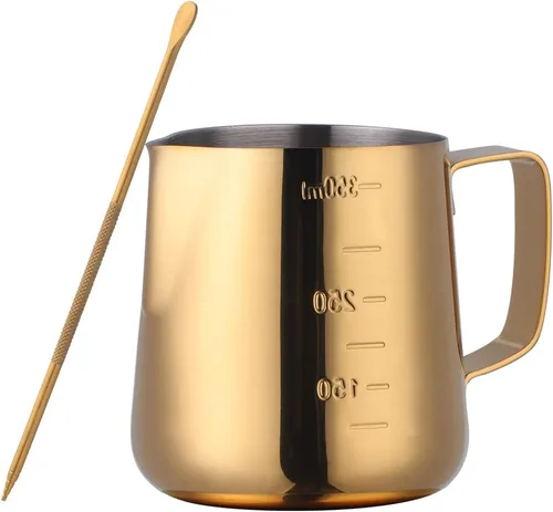 Miniatura 11 de Buyer Star Espumador de leche, espumador de café, herramientas Picher Barista, taza mental de acero inoxidable, accesorios para expreso, kit