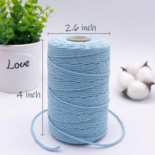Miniatura 5 de Cordel de algodón para carniceros - 500 pies, azul