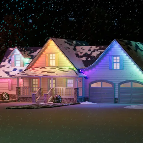 Miniatura 9 de Luces de cornisa inteligentes Cync para exteriores con efectos dinámicos de 100 pies